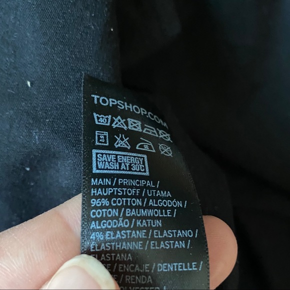 SOLD topshop little black dress with lace cut out - Picture 5 of 6